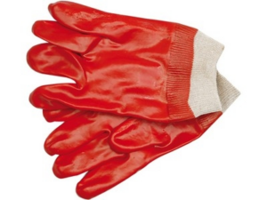 GUANTES DE TRABAJO PVC ROJO 10.5'
