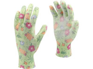 GUANTES DE JARDÍN DE POLIÉSTER FLORES DE 8'