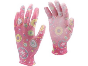 GUANTES DE JARDÍN DE POLIÉSTER FLORES DE 8'