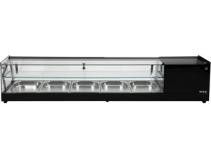 VITRINA SUSHI 5x1/2 GN 175x39x37 NEGRO