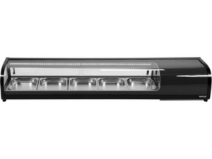 VITRINA SUSHI 5x1/2GN 180x42x29,5 NEGRO