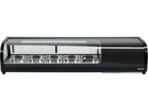 VITRINA SUSHI 5x1/3GN 135x42x29,5 NEGRO