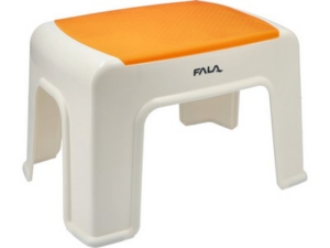 TABURETE BAÑO NARANJA 30x30x21CM