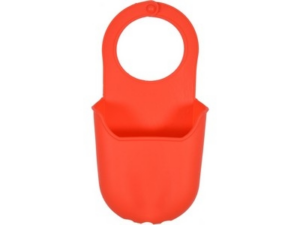 SOPORTE/PORTA ESTROPAJO PARA FREGADERO SILICONA ROJO
