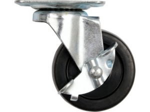 RUEDA GIRATORIA CON GOMA Y FRENO 65MM