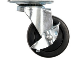 RUEDA GIRATORIA CON GOMA Y FRENO 50MM