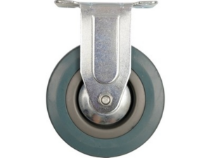 RUEDA FIJA CON GOMA GRIS 100MM