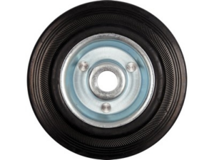 RUEDA DE GOMA NEGRA 125 MM