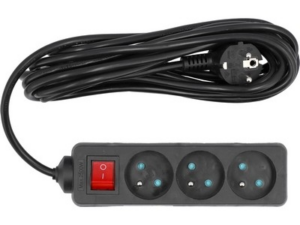 REGLETA DE EXTENSIÓN CON PUESTA A TIERRA CON INTERRUPTOR 3S 5M