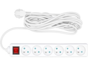 REGLETA DE EXTENSIÓN CON PUESTA A TIERRA CON INTERRUPTOR 6S 5M