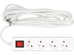 REGLETA DE EXTENSIÓN CON PUESTA A TIERRA CON INTERRUPTOR 4S 5M