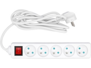 REGLETA DE EXTENSIÓN CON PUESTA A TIERRA CON INTERRUPTOR 5S 3M