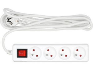 REGLETA DE EXTENSIÓN CON PUESTA A TIERRA CON INTERRUPTOR 4S 3M