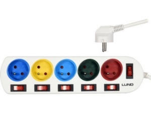 REGLETA DE EXTENSIÓN CON PUESTA A TIERRA CON INTERRUPTOR 4S 3M