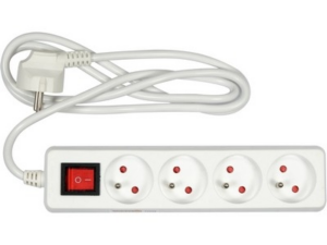 REGLETA DE EXTENSIÓN CON PUESTA A TIERRA CON INTERRUPTOR 4S 1,5M