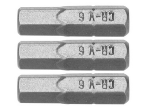 PUNTAS DESTORNILLADOR 1/4 25MM HEX H6 3 UDS