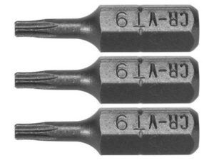 PUNTAS DESTORNILLADOR 1/4 25MM TORX T9 3 UDS