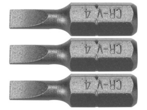 PUNTAS DESTORNILLADOR 1/4 25MM, 4MM 3 UDS