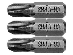 PUNTAS DESTORNILLADOR 1/4 25MM PH3 3 UDS