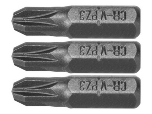 PUNTAS DESTORNILLADOR 1/4 25MM PZ3 3 UDS