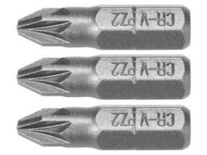 PUNTAS DESTORNILLADOR 1/4 25MM PZ2 3 UDS