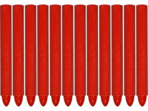 SET DE TIZAS 12 UDS COLOR ROJO