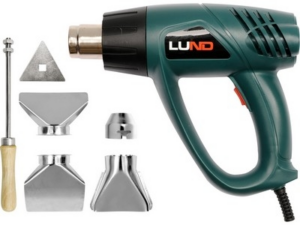PISTOLA DE AIRE CALIENTE 2000W CON ACCESORIOS /LUND/
