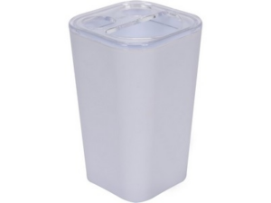 PORTA CEPILLOS DE DIENTES CUBOIDE BLANCO