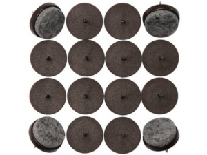 PATINES DESLIZANTES PARA MUEBLES DE FIELTRO CLAVOS DE ACERO 16 UDS