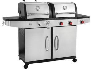 PARRILLA BARBACOA OTAKE 2 EN 1, GAS+CARBÓN INOX 8,2KW