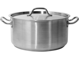 OLLA BAJA CON TAPA INOX 36x18CM 18,3L