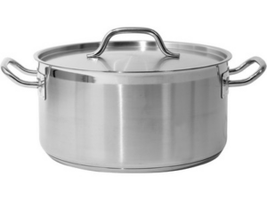 OLLA BAJA CON TAPA INOX 32x16CM 12,9L