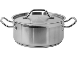OLLA BAJA CON TAPA INOX 24x11CM 5L