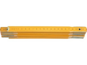 METRO REGLA PLEGABLE DE MADERA, CON FERRULE, 2M
