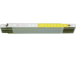 METRO REGLA PLEGABLE DE MADERA 2Mx16MM, BISAGRAS CON BLOQUEO