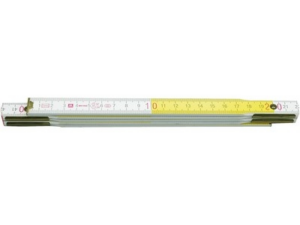 METRO REGLA PLEGABLE DE MADERA 1Mx16MM, BISAGRAS CON BLOQUEO