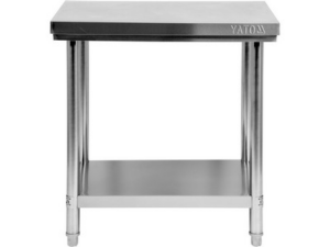MESA DE TRABAJO CENTRAL PLEGABLE CON ESTANTE
