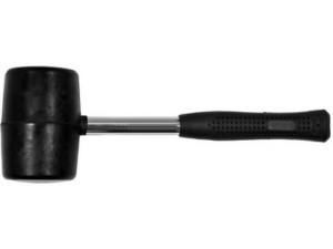 MAZO DE GOMA CON MANGO TUBULAR DE ACERO