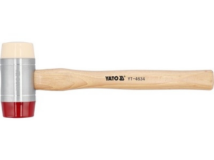 MAZO CON CABEZAS DE PU Y NYLON Y MANGO DE MADERA 60