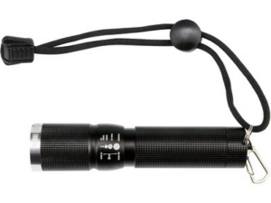 LINTERNA DE METAL CON DIODO LED, NEGRA