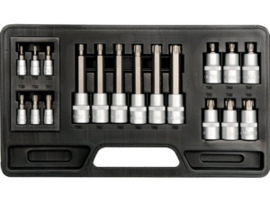 JUEGO DE VASOS CON PUNTA, 18 PIEZAS: TORX T10-T60MM