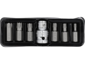 JUEGO DE PUNTAS PARA DESTORNILLADOR TORX INOX.T25-T55 7 PIEZAS