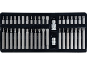 JUEGO DE PUNTAS PARA DESTORNILLADOR/HEXAGONAL, TORX, ESTRIADO/40 PIEZAS