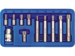 JUEGO DE PUNTAS PARA DESTORNILLADOR ESTRIADO M5-M12 11 PIEZAS