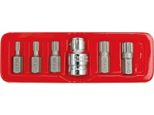 JUEGO DE PUNTAS PARA DESTORNILLADOR ESTRIADO M5-M12 6 PIEZAS