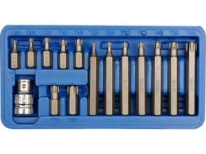 JUEGO DE PUNTAS DE DESTORNILLADOR TORX T20-T55 15 PIEZAS