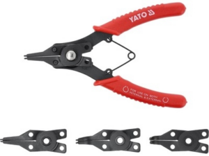 JUEGO DE ALICATES PARA ANILLOS DE SEGURIDAD CABEZAS INTERNAS Y EXTERIORES 160 MM