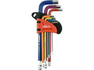 JUEGO DE 9 LLAVES ALLEN LARGAS CON BOLAS DE 1,5 A 10 MM