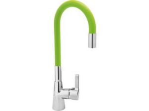 GRIFO DE COCINA CON CAÑO FLEXIBLE VERDE