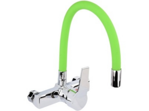 GRIFO DE COCINA CON CAÑO FLEXIBLE VERDE
